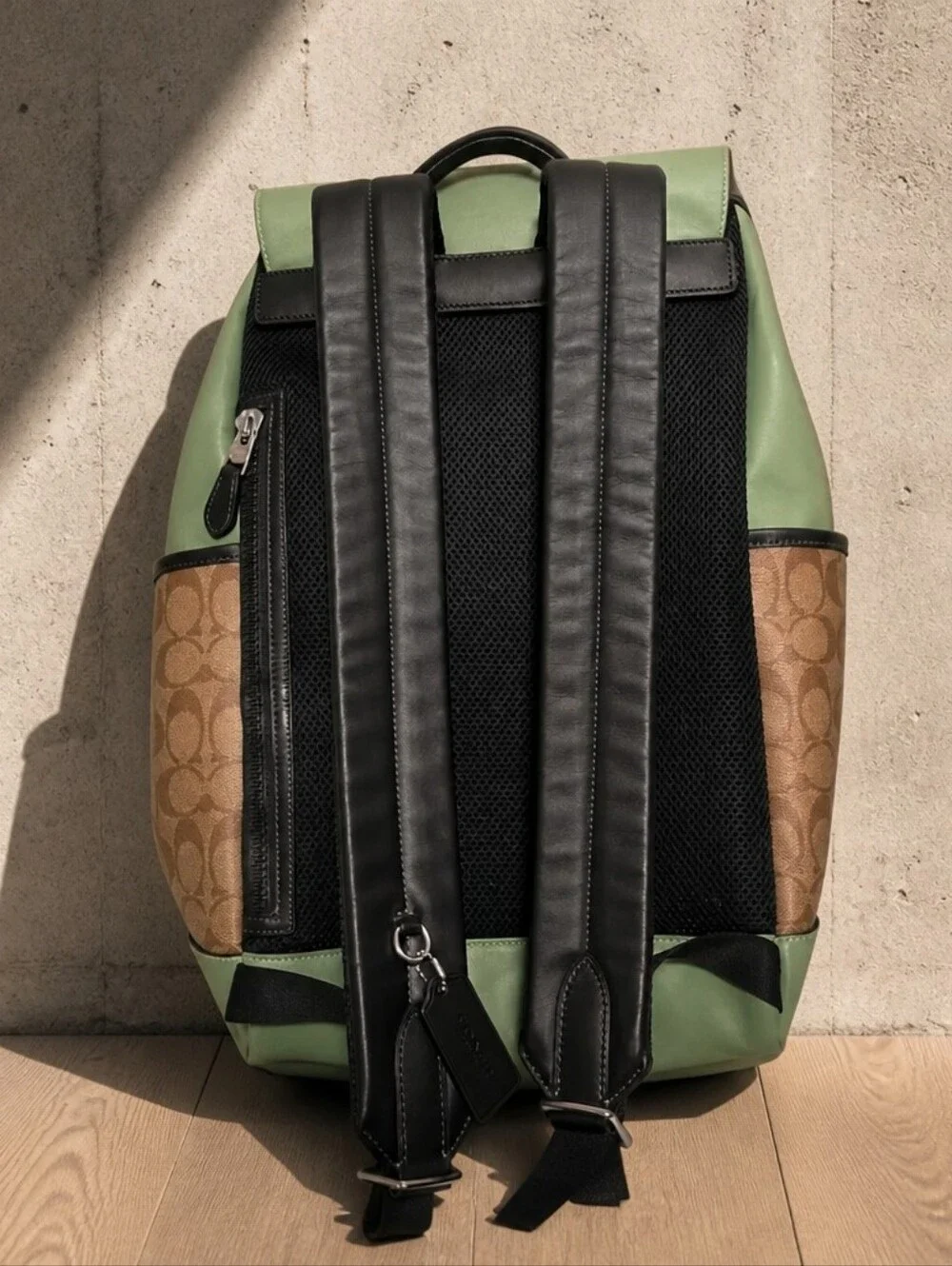 Coach Track Backpack in Colorblock Signature Canvas Sage Apple 2022 - 2024